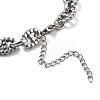 304 Stainless Steel Oval Link Chains Bracelets for Men & Women BJEW-D042-47P-6