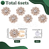 1-Hole Alloy Rhinestones Button Cover Clasp BUTT-HY0001-18-2