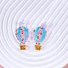 Hot Air Balloon Acrylic Dangle Stud Earrings WG082CC-01-1