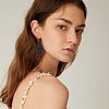 4 Pairs 4 Colors PU Leather Dangle Earrings with Steel Iron Pins EJEW-FI0003-09-5