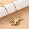 304 Stainless Steel Scorpion Pendant Necklaces for Men NJEW-Z054-01G-1