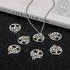 Eco-Friendly Rack Plating Brass Tree of Life Pendants LS-X-KK-I606-42P-NR-5