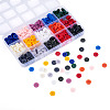 450Pcs 15 Styles Resin Buttons RESI-TA0004-13-3