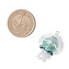 4Pcs 4 Colors Jellyfish Glass Pendants PALLOY-TA00308-2