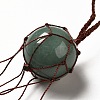 Natural Green Aventurine Round Pendant Decorations G-G997-A03-3