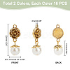 32Pcs 2 Colors Tibetan Style Alloy Pendants FIND-PH0008-38-2