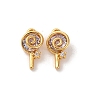 Brass Micro Pave Cubic Zirconia Pendants KK-K382-25G-03-1