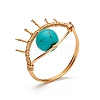 Synthetic Turquoise Rings Set for Women RJEW-TA00007-04-1