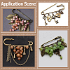 30Pcs Iron Brooch Findings  FIND-SC0020-46AB-6