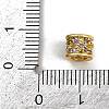 Column Rack Plating Brass Cubic Zirconia European Beads KK-L236-11G-3
