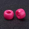 Opaque Acrylic European Large Hole Beads PL338-4-3