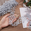 Polyester Floral Embroidery Lace Trim OCOR-WH0079-89-3