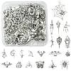 Halloween 40Pcs 20 Styles Tibetan Style Alloy Pendants FIND-FS0004-69-1