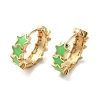 Star Real 18K Gold Plated Brass Hoop Earrings EJEW-L268-013G-05-1