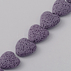 Dyed Natural Lava Rock Bead Strands G917-4-1