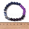 Natural Picture Jasper & African Turquoise & Glass Beads Stretch Bracelets for Women Men BJEW-P398-01E-5