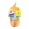 Real 18K Gold Plated Brass Clear Cubic Zirconia Pendants KK-A198-22G-03-1