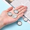 Tibetan Style Alloy Flat Round Pendant Cabochon Settings LS-TIBEP-M022-34AS-4