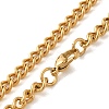 Ion Plating(IP) 304 Stainless Steel Cuban Link Chain Necklaces NJEW-L173-024G-02-1