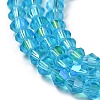 Transparent Electroplate Glass Beads Strands EGLA-A039-T2mm-L19-3