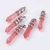 Watermelon Stone Glass Big Pointed Pendants G-G738-A-11-1