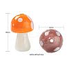 72Pcs 8 Colors Mushroom Handmade Lampwork Beads LAMP-LS0001-08-3