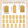 2 Sets Zinc Alloy Pendants FIND-SC0016-92G-2