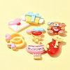 7Pcs 7 Styles Ring/Box/Lock/Envelope/Bear/Balloon/Hot Air Balloon Valentine's Day Theme Opaque Resin Decoden Cabochons RESI-FS0001-69-9