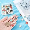 50Pcs 5 Color Alloy Enamel Pendants ENAM-FH0001-18-NR-3