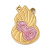 Ion Plating(IP) 304 Stainless Steel Enamel Pendants STAS-M080-07G-1