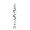 Spiral Alloy Hanging Ornaments HJEW-Q012-01C-1