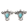 Synthetic Turquoise Pendants PALLOY-K001-046-1