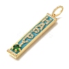Brass Micro Pave Cubic Zirconia Pendants KK-K389-042G-2