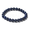 Natural Lapis Lazuli(Dyed) Bead Stretch Bracelets BJEW-K212-B-047-3