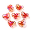 Two Tone UV Plating Transparent Acrylic European Beads OACR-F004-06C-1
