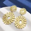 304 Stainless Steel Dangle Stud Earrings for Women EJEW-K268-12A-G-3