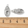 Brass Micro Pave Clear Cubic Zirconia Pendants KK-H460-32P-3