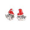 Rack Plating Alloy Enamel European Beads MPDL-N039-144-2