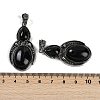 Natural Obsidian Pendants G-I370-08AS-10-3