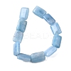 Natural Dyed Quartz Imitation Aquamarine Beads Strands G-S386-A10-3
