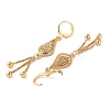 Rhinestone Teardrop Leverback Earrings EJEW-K256-40KCG-2