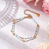 Glass Seed Beads Link Bracelets BJEW-MZ00148-02-1