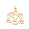 Trinity Knot Rack Plating Alloy Big Pendants FIND-N005-45G-1