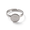 Non-Tarnish 304 Stainless Steel Pad Ring Settings STAS-K278-11C-P-2