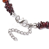 Natural Garnet Chip Beaded Necklace NJEW-JN04615-09-5