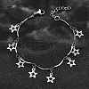 304 Stainless Steel Star Charm Bracelets BJEW-R021-02P-2