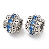 Brass Micro Pave Cubic Zirconia European Beads KK-H513-06P-1