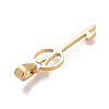 304 Stainless Steel Initial Pendants STAS-D019-09Y-G-2