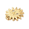 Rack Plating Brass Micro Pave Clear Cubic Zirconia Pendants X-KK-H431-23G-3