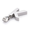 Non-Tarnish 304 Stainless Steel Letter Pendants STAS-H127-K-P-3